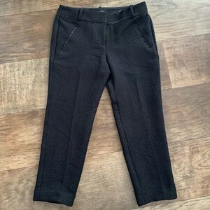 Ann Taylor LOFT marisa black quilted capris